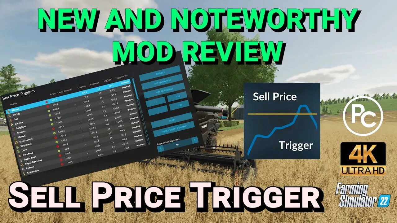 Sell Price Trigger | Mod Review | Farming Simulator 22