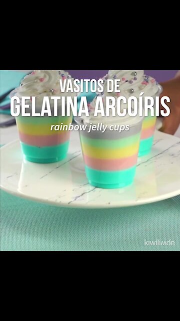 Rainbow Jelly Cups