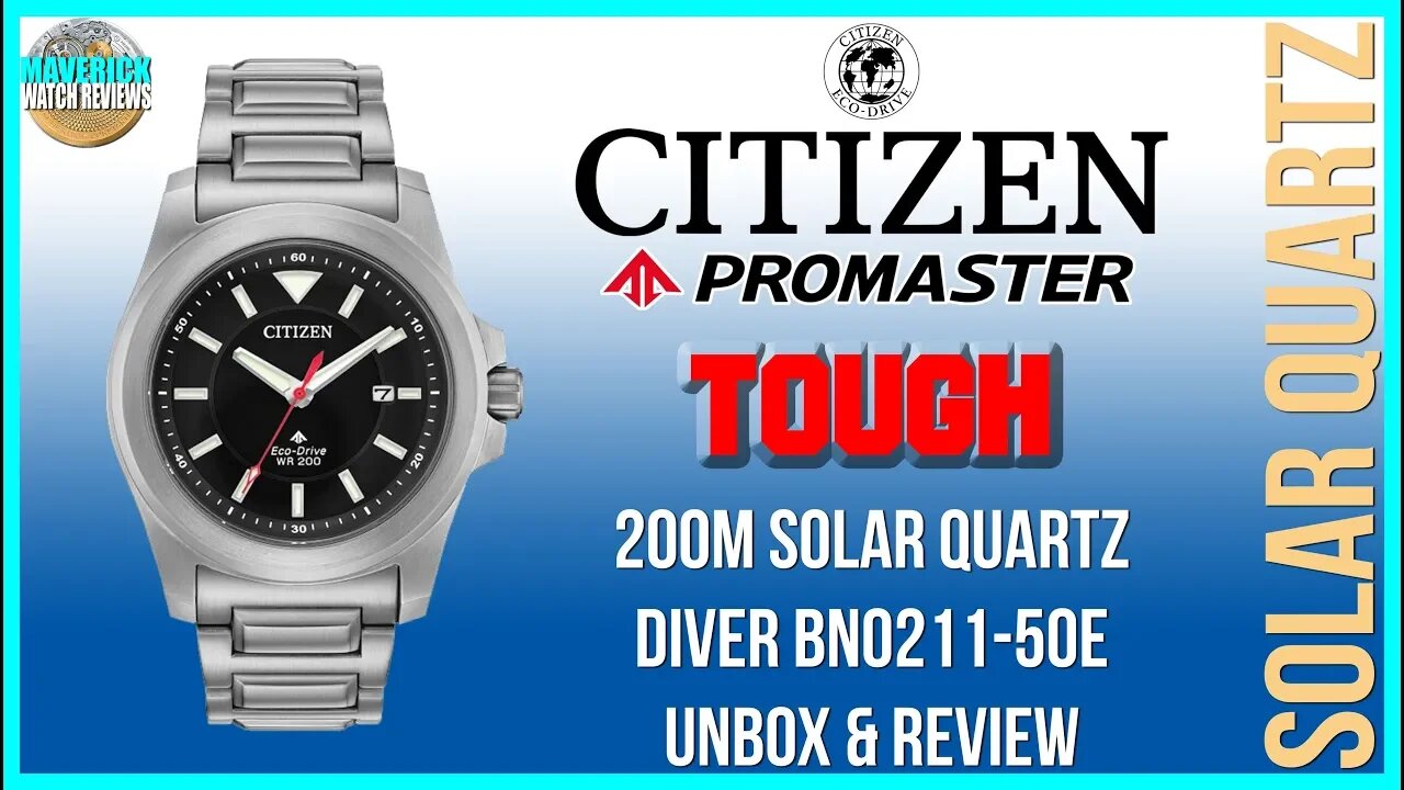 Tough As Nails! | Citizen Promaster Tough 200m Solar Quartz Diver BN0211-50E Unbox & Review