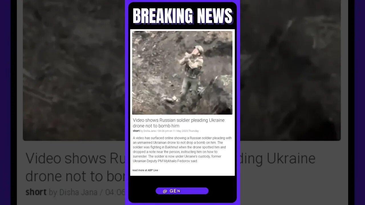 Latest News | Russian Soldier Pleads for Mercy from Ukrainian Drone: US Reacts