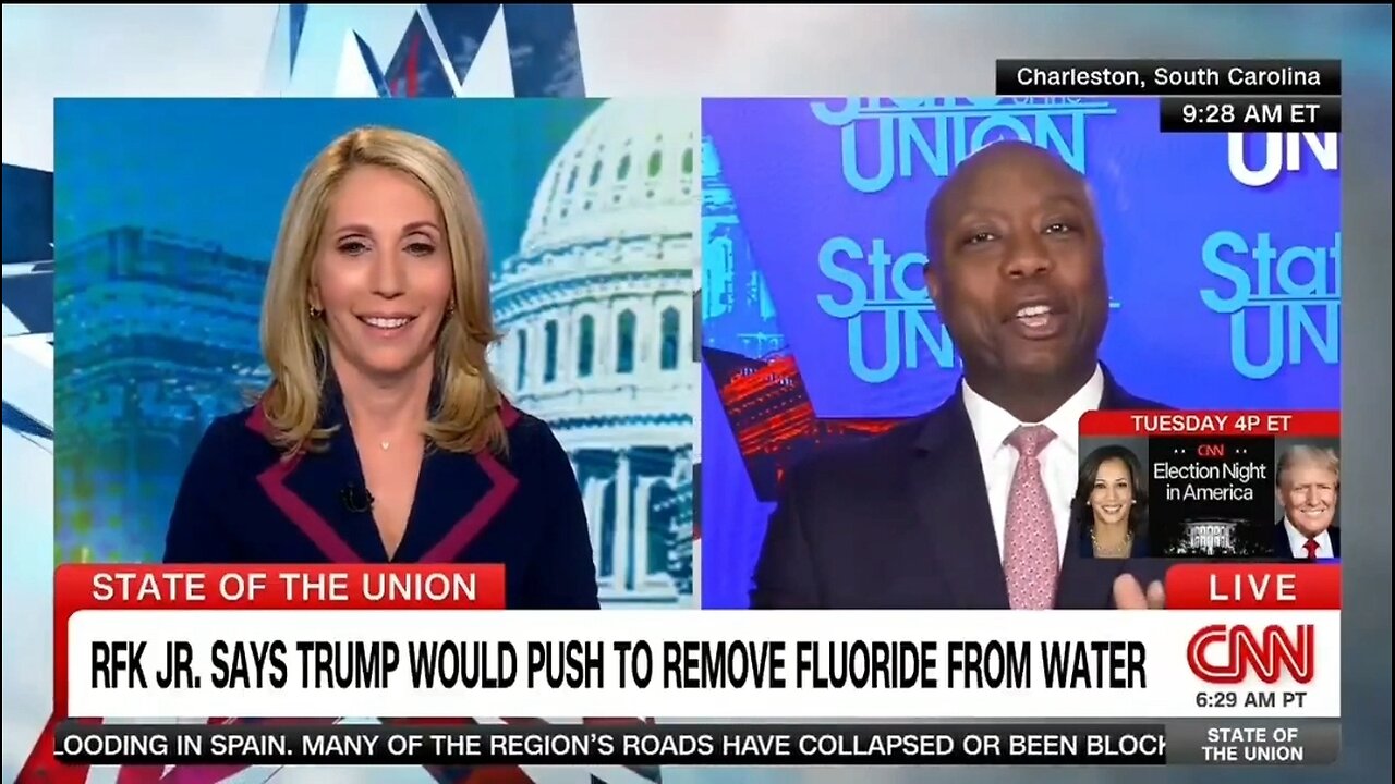 Sen Tim Scott to CNN's Bash: You're Talking About Fluoride When We're Days Away From The Election