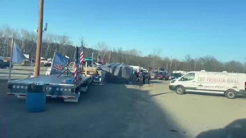Rollin4freedom The people’s convoy Hagerstown speedway. A new day on the grounds of the Speedway.