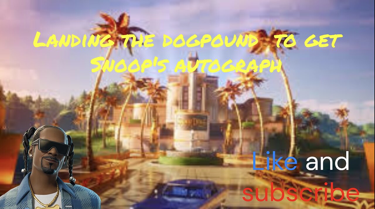Landing the Gogpound in Fortnite for Snoop.