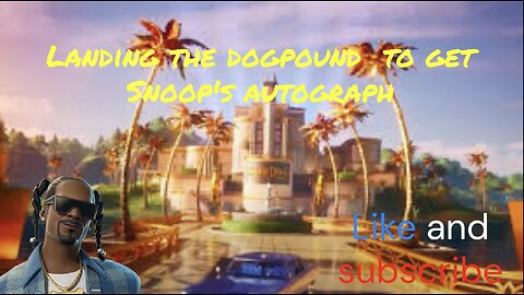 Landing the Gogpound in Fortnite for Snoop.