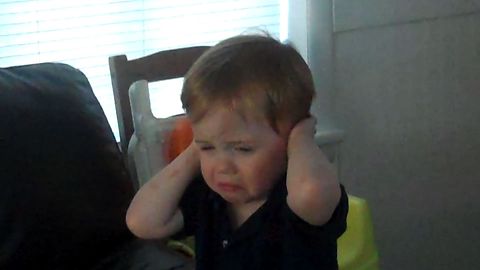 Cute Kid Faces His Fear of Vacuums