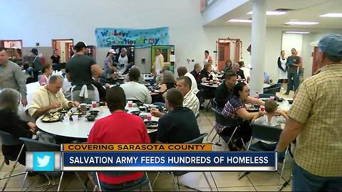 Salvation Army feeds more than a thousand homeless people for Thanksgiving