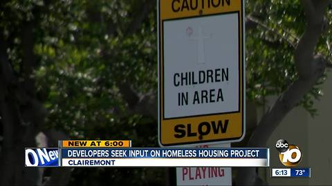 Developers seek input on homeless housing