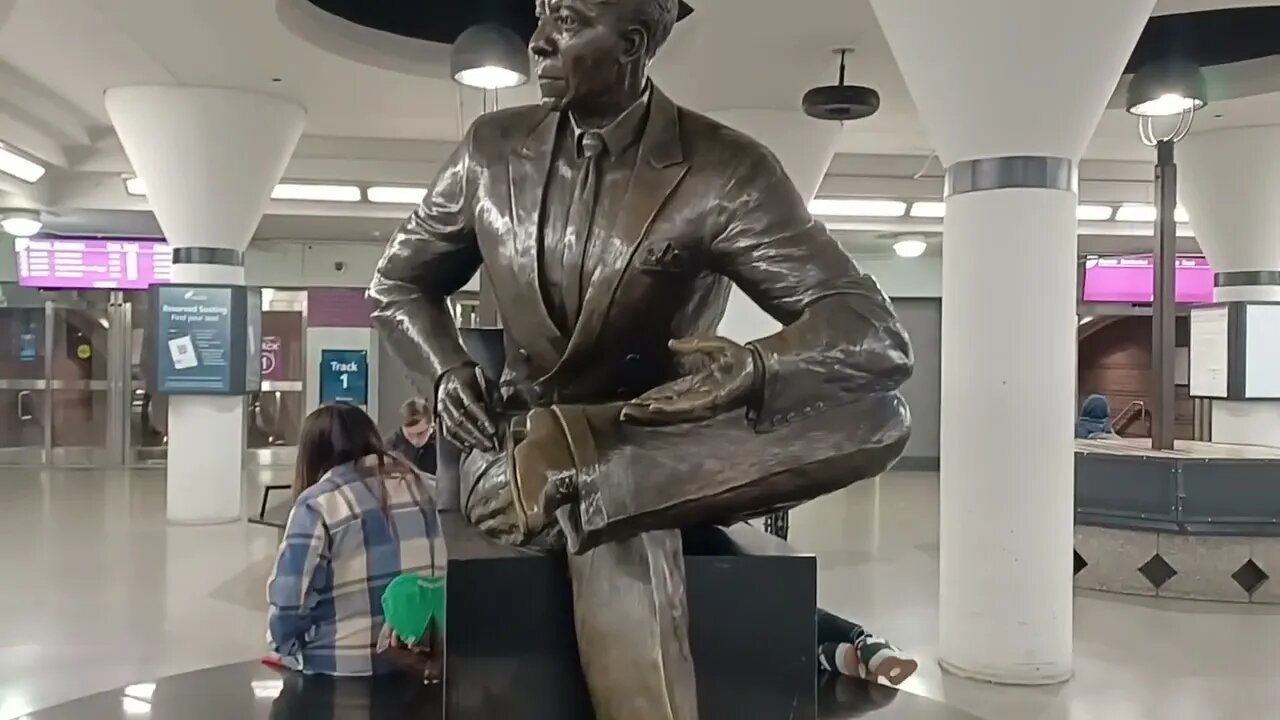 Statue Of A Philip Randolph in Back Bay station