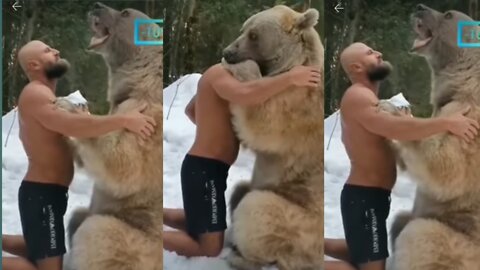 Grizzly bear pops out of winter den for the first time|