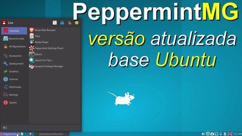 PeppermintMG Linux. Uma versão atualizada do legado - baseado no Ubuntu - PeppermintOS