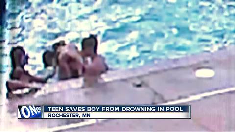 Teen saves friend from drowning in swimming pool