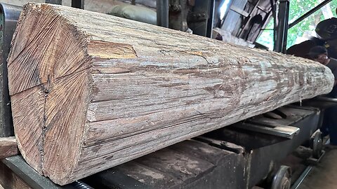 Close Up Proses Belah Kayu Jati!!! Bandsaw Super Tajam VS Kayu Jati Usia Puluhan Tahun
