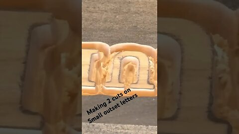 When your cutting small outset letters, make a wider 2nd cut. Full video link in the comments.