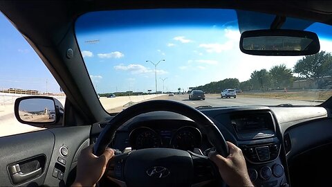 First Time Using GoPro Bite/Mouth Mount! Genesis Coupe 3.8 POV Drive - NAIL in Tire! WHY?