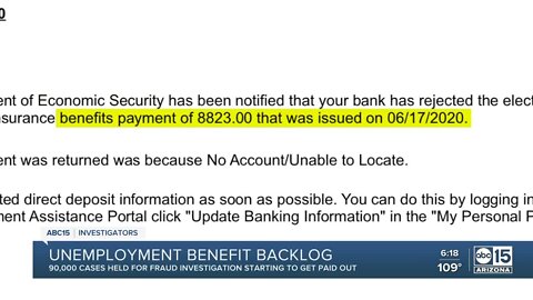 Unemployment benefit backlog