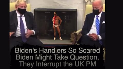 Boris Johnson gets interrupted by biden staff