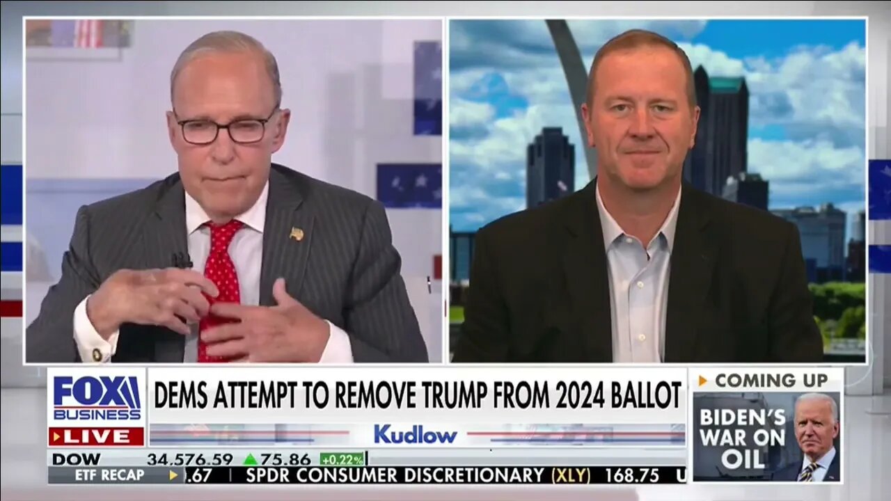 SenSchmitt Joins Kudlow on @FoxBusiness to Discuss Democrats' Efforts to Remove Trump from Ballot