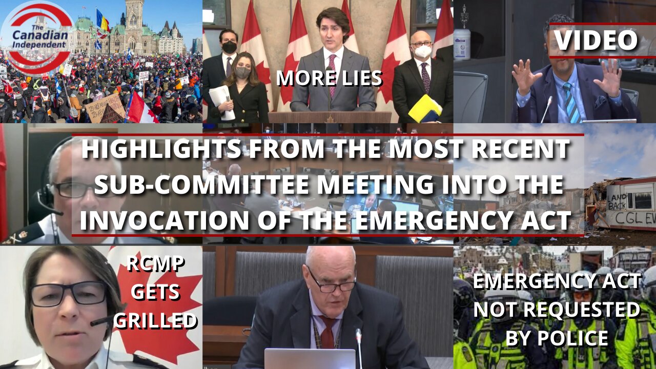 Highlights From The Most Recent Sub-Committee Meeting Into The Invocation Of The Emergency Act