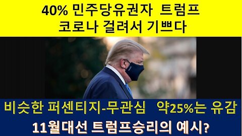 트럼프 코로나확진에대한 민주당유권자들의 반응으로 보는 미대선판세 (4회)