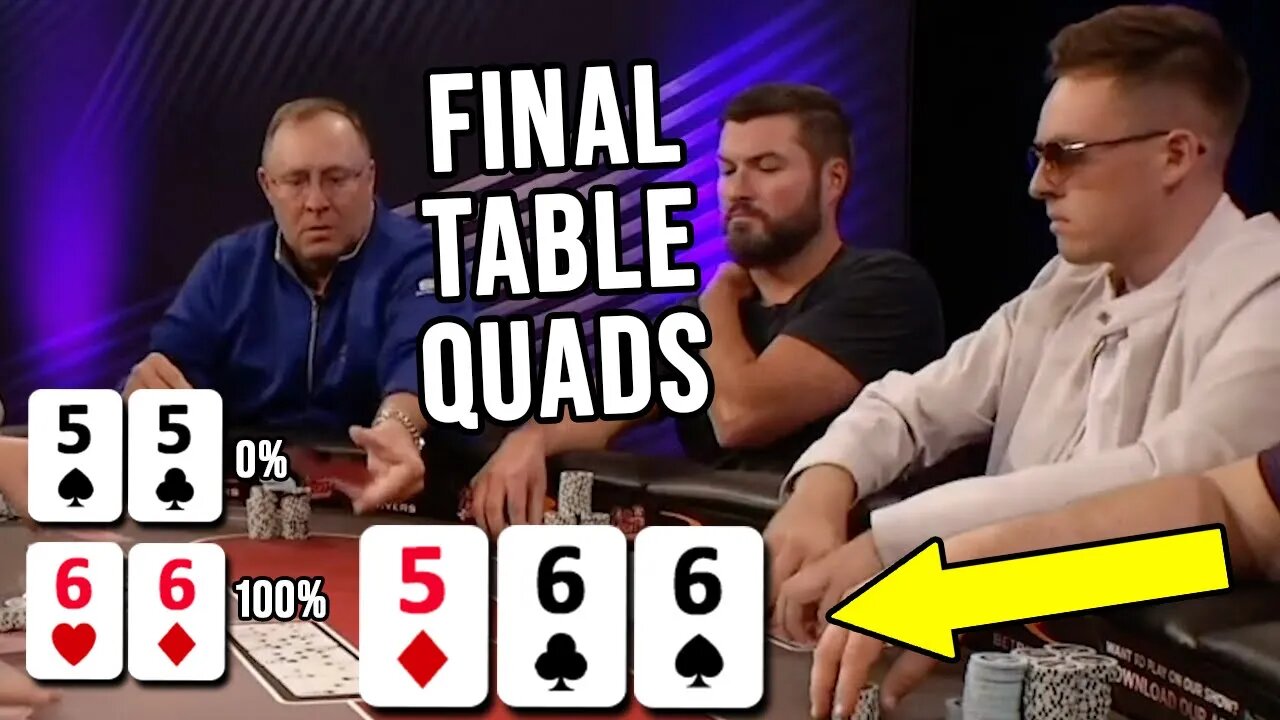 Final Table QUADS vs. Full House on the Flop! | Hand of the Day presented by BetRivers