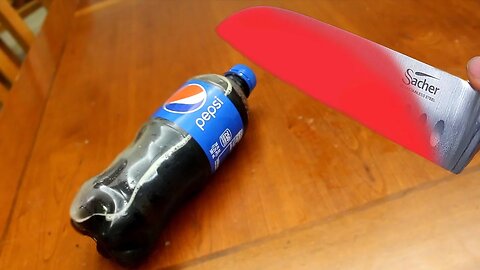 EXPERIMENT Glowing 1000 Degree KNIFE VS PEPSI
