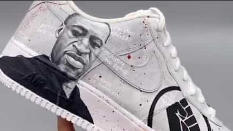 Un jeune designer rend hommage à George Floyd sur ses sneakers