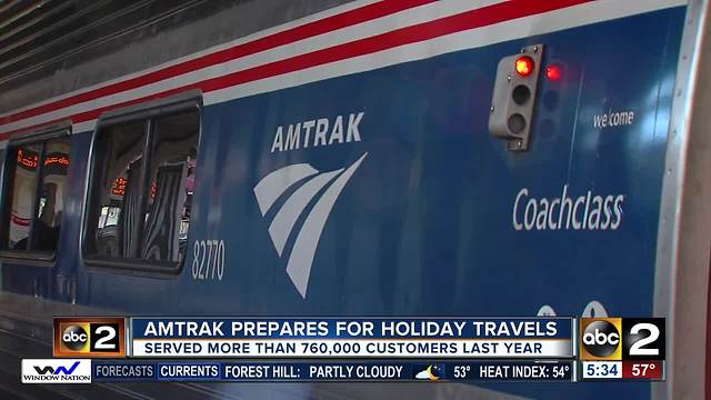 Amtrak prepares for holiday travels with more trains, seats and red cap service