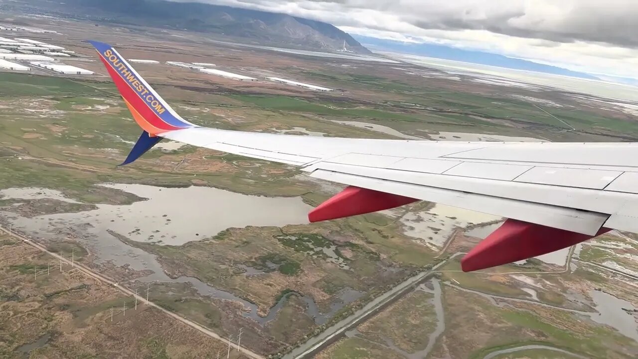 Southwest Airlines 737-700 Takeoff Salt Lake City 5/29/2022 (4K)