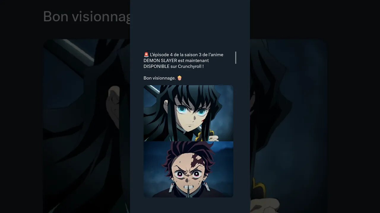 🚨 L’épisode 4 de la saison 3 de l’anime DEMON SLAYER est maintenant DISPONIBLE sur Crunchyroll !