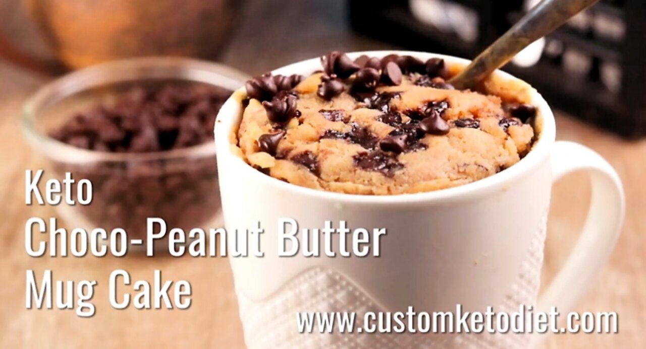 Keto choco peanut butter mug cake | keto recipe