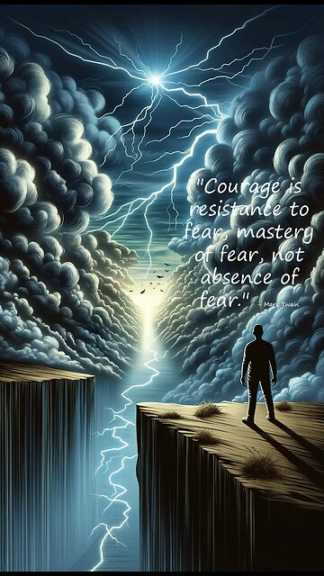 60-second inspirational - "Courage is resistance to fear, mastery of fear... – Mark Twain
