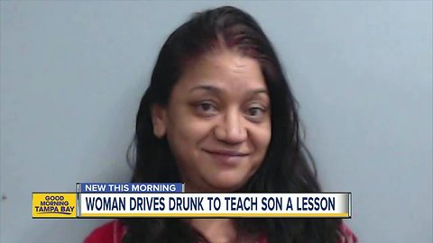 Police: Woman drove drunk to 'teach her son a lesson'