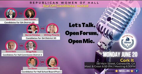 Open Forum, Open Mic, RWH Meeting June 20, 2022.