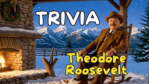 Theodore Roosevelt Trivia in outdoor Christmas setting