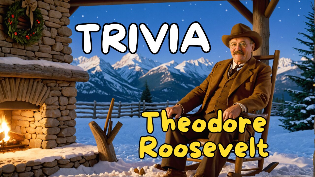 Theodore Roosevelt Trivia in outdoor Christmas setting