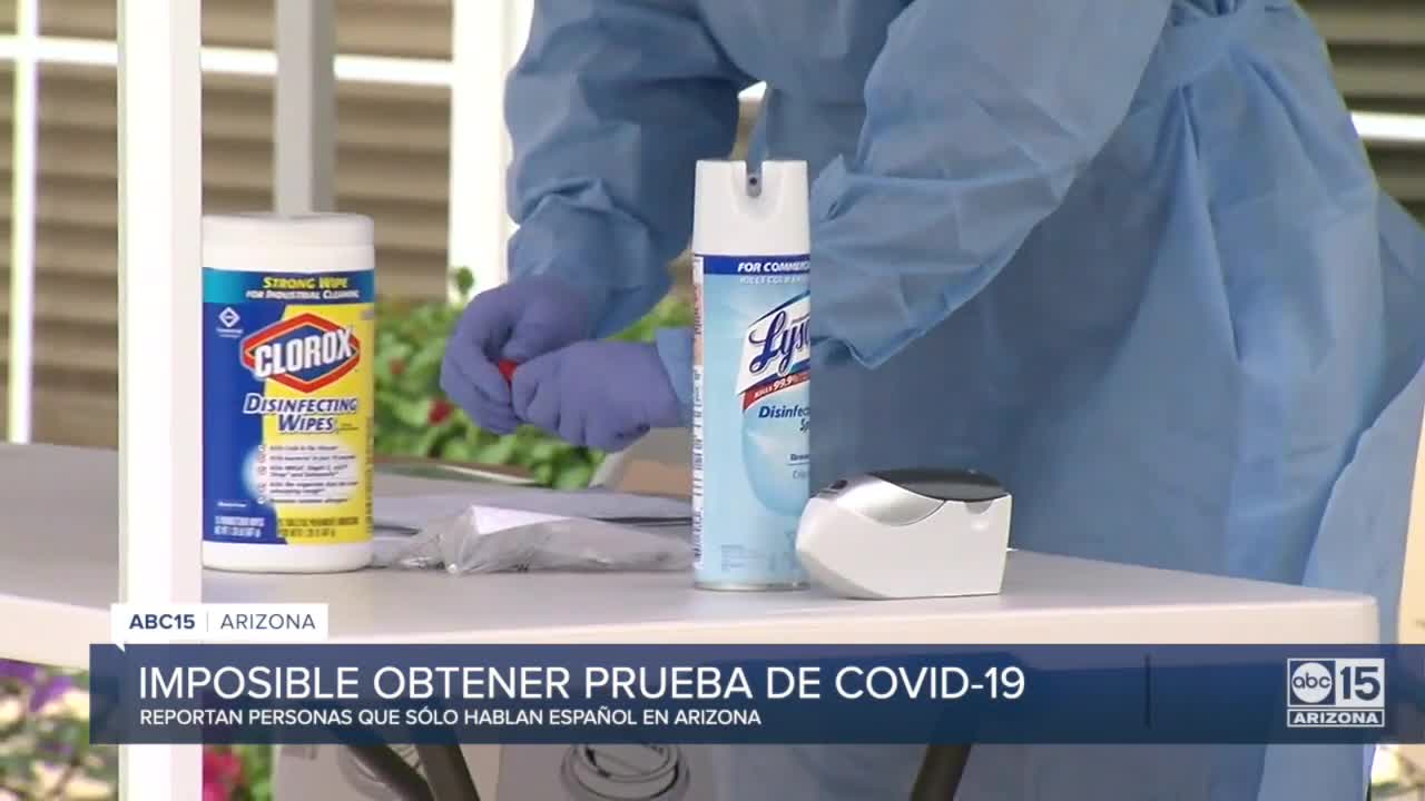 El obtener una prueba de COVID-19 resulta imposible para los que solo hablan español en Arizona