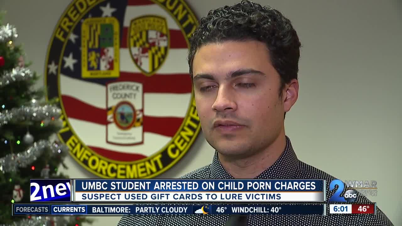 UMBC student arrested on child porn charges