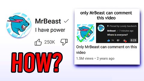 How MrBeast Can ONLY Comment On This Video?