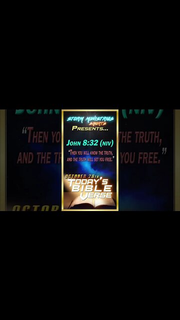 10.28.2022 | STORM MINISTRIES | Daily Bible Verse | JOHN 8:32 (NIV) | #shorts