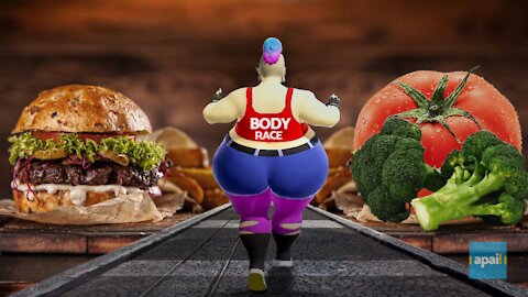 AAI GAMES. TODAY WE PLAY BODY RACE IT'S FAT OR WEIGHT LOSS