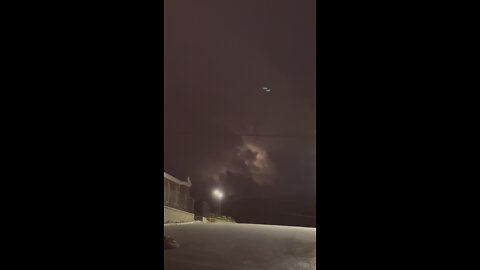 UFO’s in lightning storm