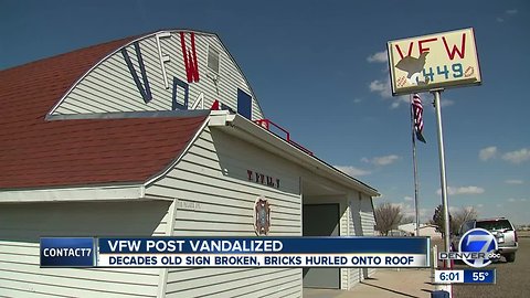 Vandals destroy decades old sign at VFW Post in Bennett