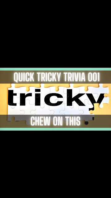 Tricky Quiz Question 001. Questions and Answers.