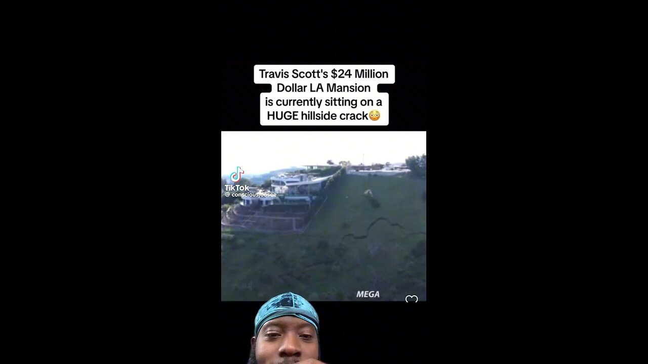 Travis Scott Hillside mansion is about ready to fall down the mountain