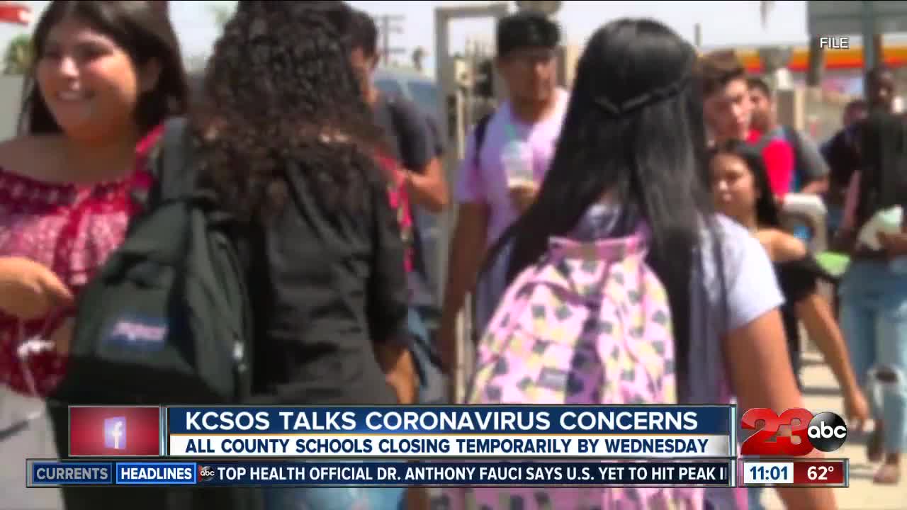 KCSOS talks about coronavirus concerns in Kern County