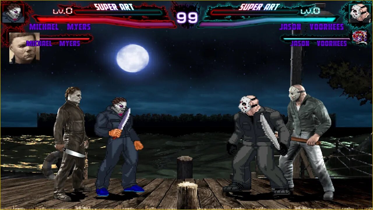 Mugen: Michael Myers x 2 vs Jason Voorhees x 2