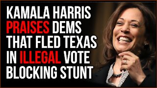 Kamala Harris PRAISES Illegal Vote-Dodge Shenanigans By Texas Dems Blocking Republican Vote