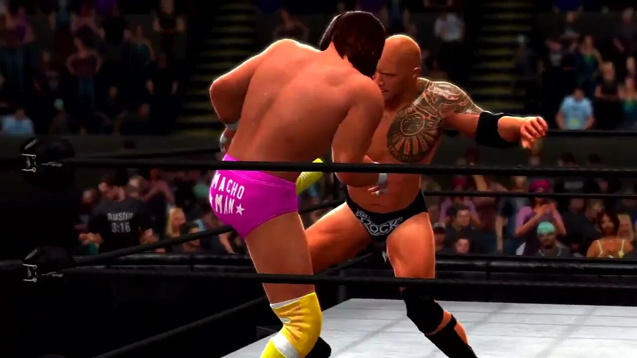 WWE 2K14 Gameplay The Rock vs Randy Savage