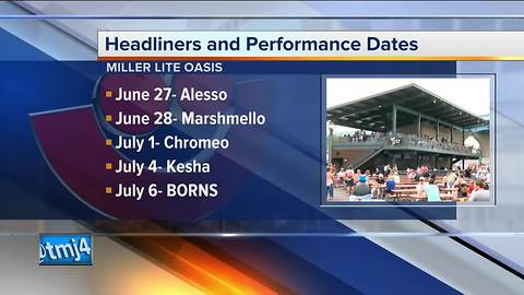 Summerfest Announced Miller Lite Oasis Headliners, Schedule