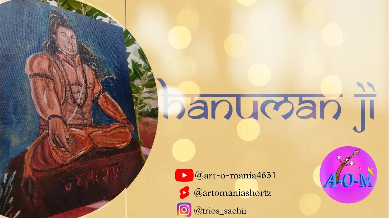 Hanuman Ji | Painting |Acrylic Colors | God | Art -O- Mania | #painting #acrylicpainting #artOmania